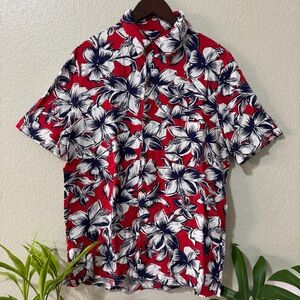 ✨4 for $15✨ Floral Red and White Men's Shirt